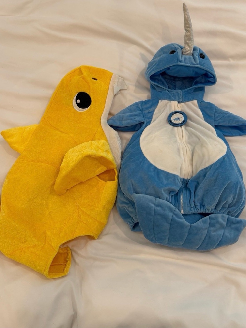 Baby shark and Blue Narwhal Plush Kids One-Piece costume 9-12 months